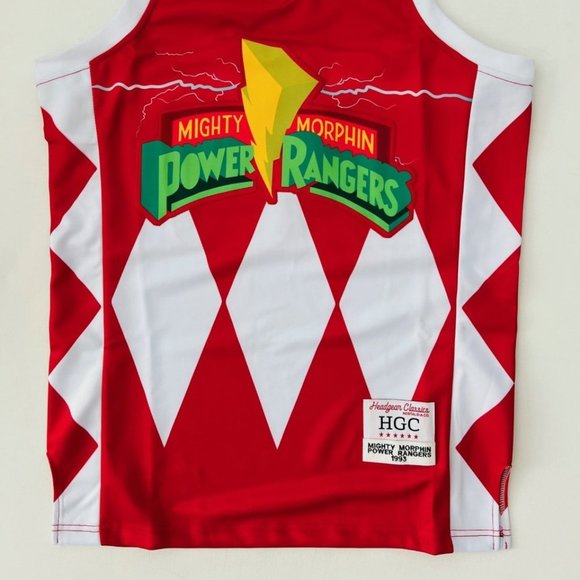 Power Rangers Mighty  Morphin Headgear Classics Embroidered Basketball Jersey 23 - Picture 2 of 5